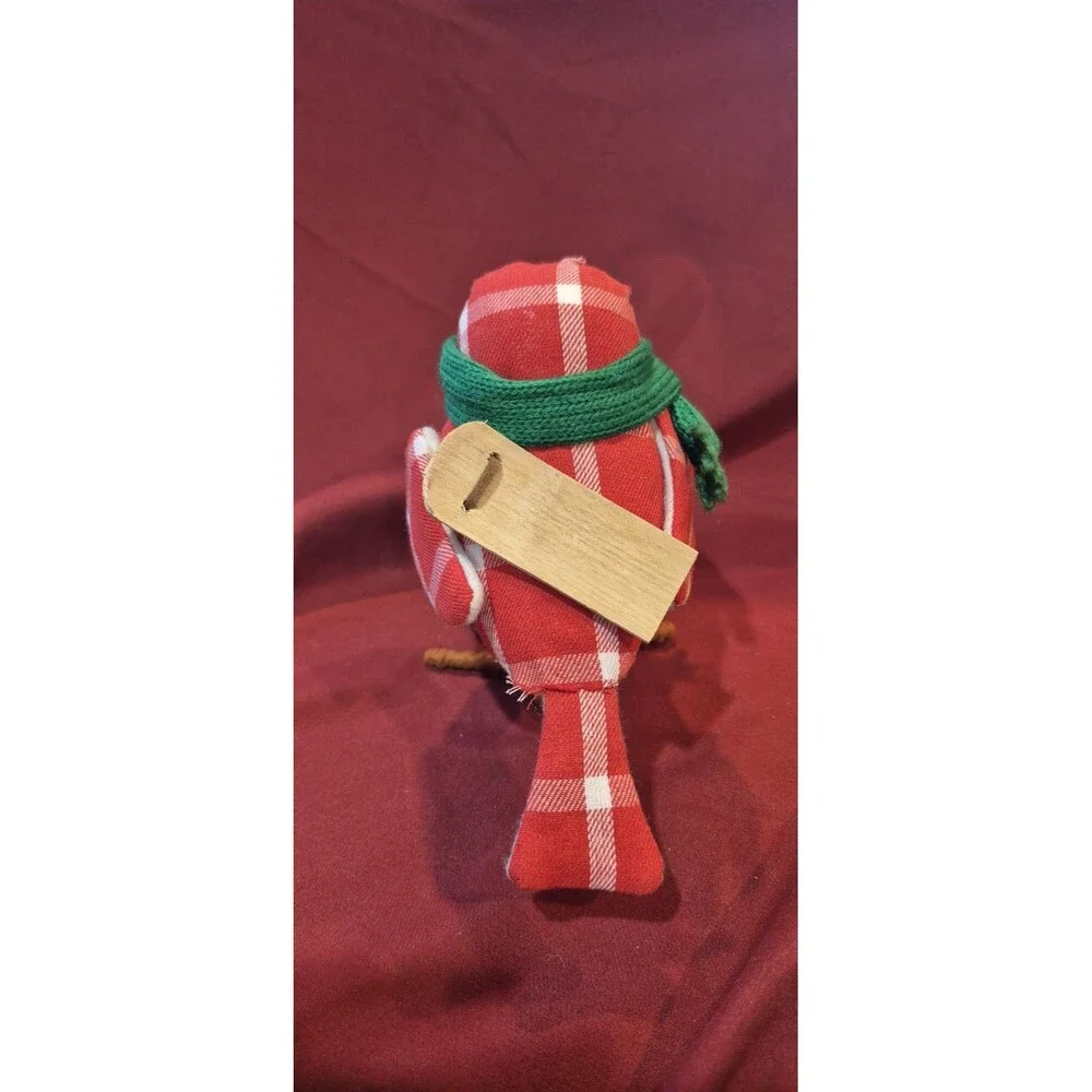 Target Wondershop 2018 Featherly Friends TOBY Christmas Fabric Bird W/ Sled EUC